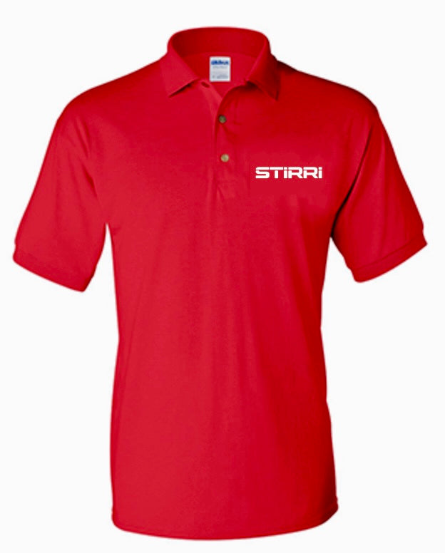 STIRRI performance polo shirt for him - short sleeve - red