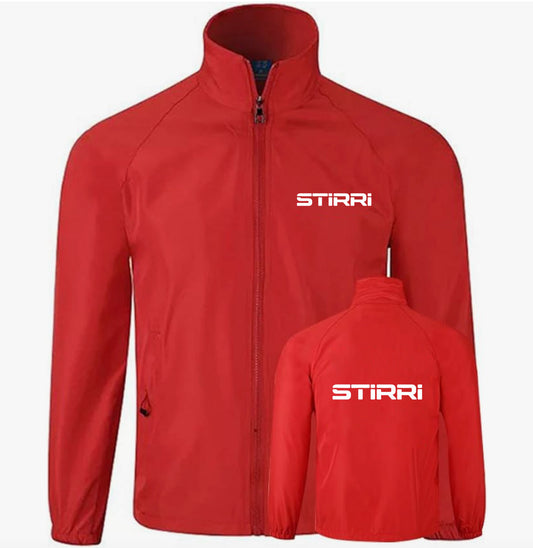 STIRRI unisex long sleeve windbreaker jacket - red