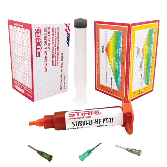 LF-HF-PT-TF lead-free halogen-free no-clean rosin-based soldering tacky paste flux pin-testable residue (ROL0)